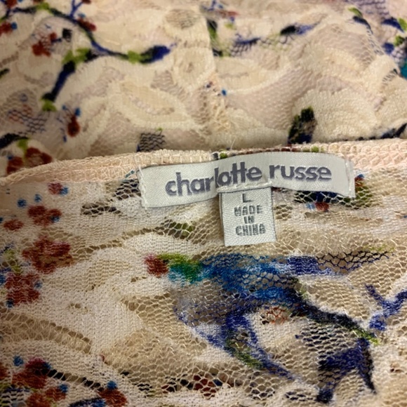 Charlotte Russe SZ L mini vintage lace boho fairy coquette whimsical feminine - Picture 5 of 10